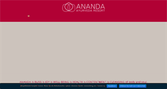 Desktop Screenshot of ananda-resort.com